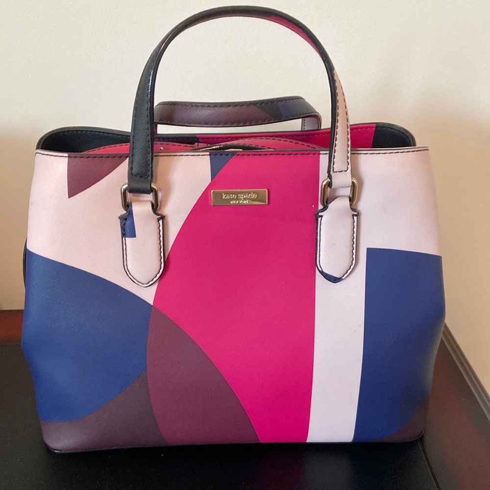 Kate spade New York purse new with tag pink rose purple blue brown